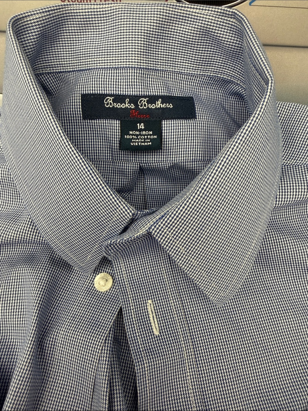 Brooks Brothers Kids Blue Micro-Check Dress Shirt